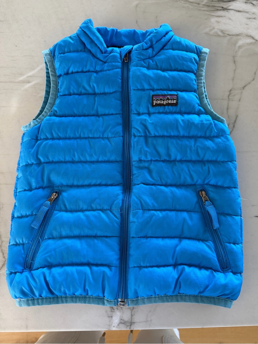 Patagonia Kids Bright Blue Quilted Vest